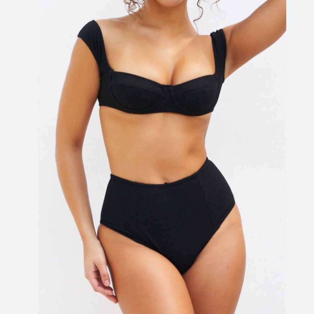 NWT - Tropic of C South Pacific Black Swim Top